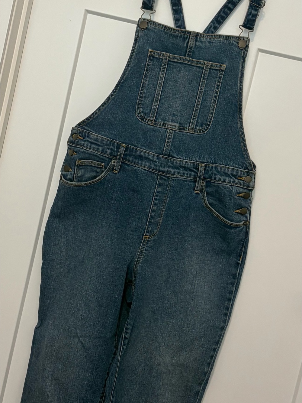 Universal Thread Women’s Denim Bib-Overalls Medium Blue Cotton Casual 8/29R